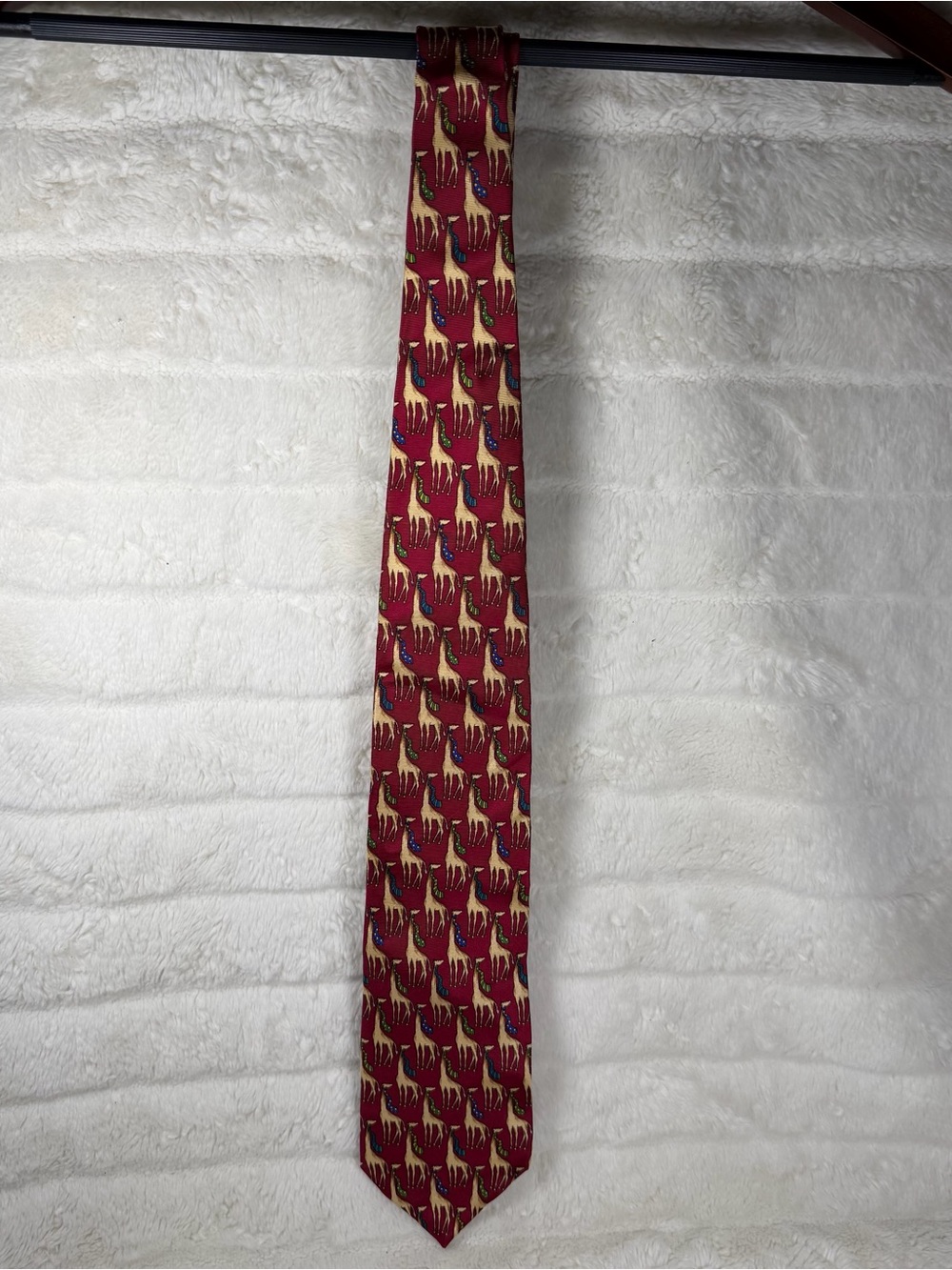 Brooks Brothers Silk Tie Whimsical Giraffes Wearing Neck Ties USA Made 3.75by 56